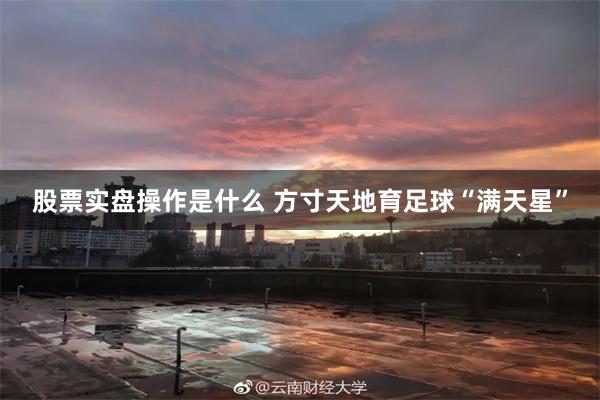 股票实盘操作是什么 方寸天地育足球“满天星”