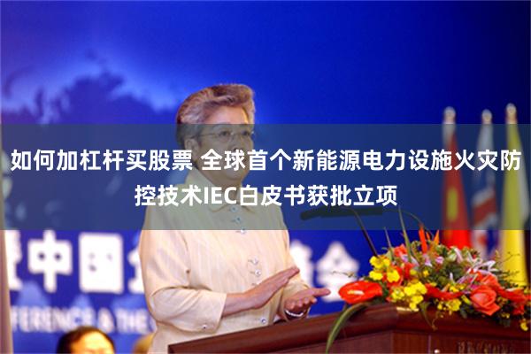 如何加杠杆买股票 全球首个新能源电力设施火灾防控技术IEC白皮书获批立项