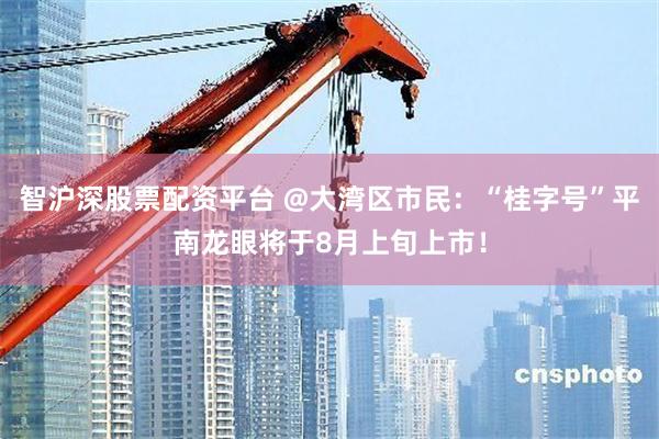智沪深股票配资平台 @大湾区市民：“桂字号”平南龙眼将于8月上旬上市！