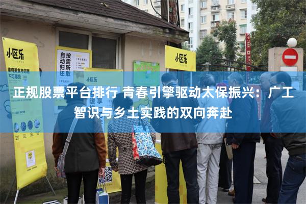 正规股票平台排行 青春引擎驱动太保振兴：广工智识与乡土实践的双向奔赴