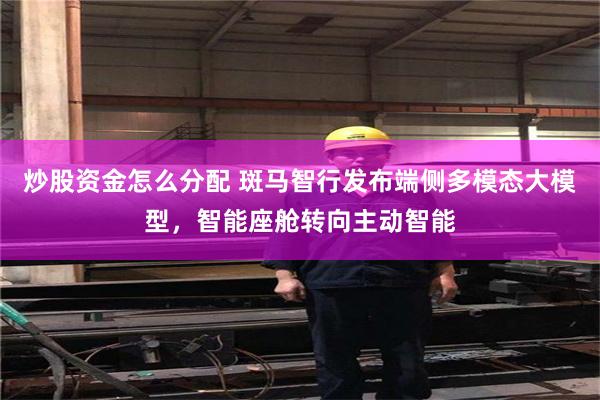 炒股资金怎么分配 斑马智行发布端侧多模态大模型，智能座舱转向主动智能