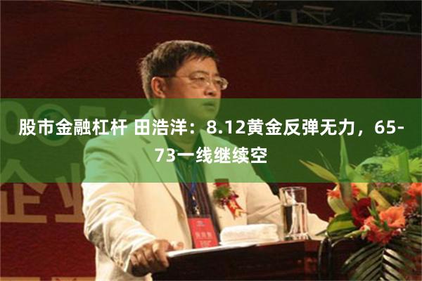股市金融杠杆 田浩洋：8.12黄金反弹无力，65-73一线继续空