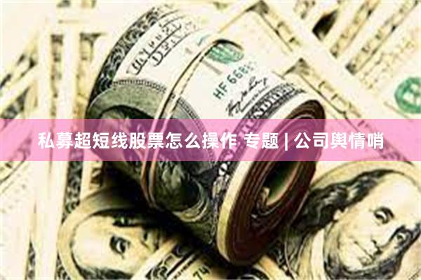 私募超短线股票怎么操作 专题 | 公司舆情哨