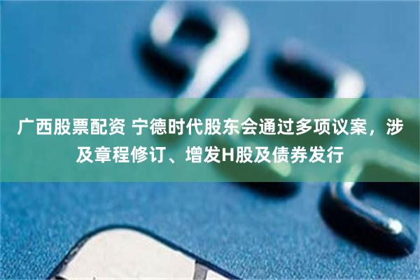 广西股票配资 宁德时代股东会通过多项议案，涉及章程修订、增发H股及债券发行
