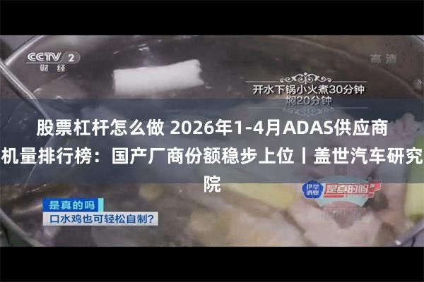 股票杠杆怎么做 2026年1-4月ADAS供应商装机量排行榜：国产厂商份额稳步上位丨盖世汽车研究院