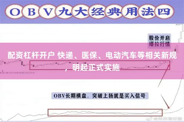 配资杠杆开户 快递、医保、电动汽车等相关新规，明起正式实施