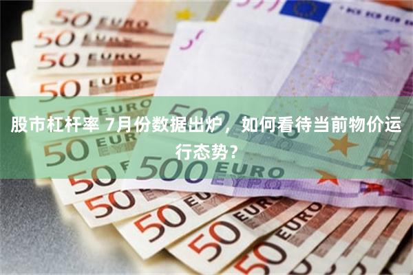 股市杠杆率 7月份数据出炉，如何看待当前物价运行态势？